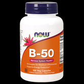 Vitamin B50 Vitamin B Complex 100 Capsules NOW FOODS